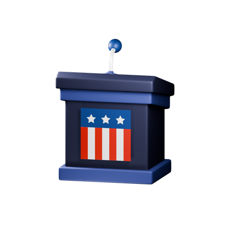 America Podium  3D Icon