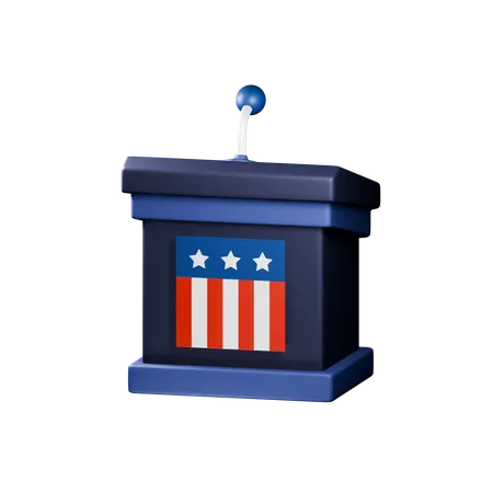 America Podium  3D Icon