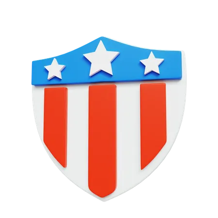 Americas Shield 3 D Illustration 3D Icon