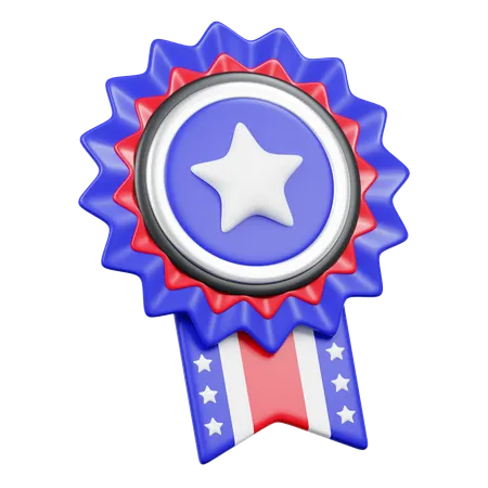 American Badge  3D Icon