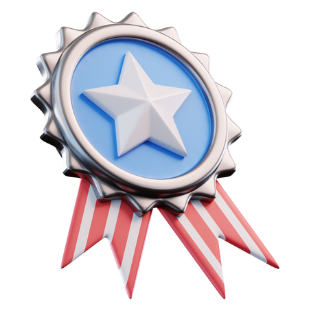 American Badge  3D Icon