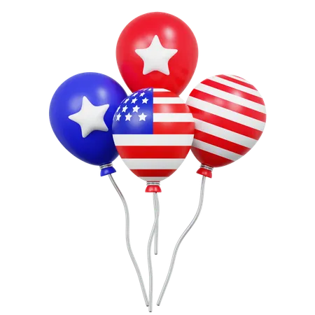 American Balloons  3D Icon