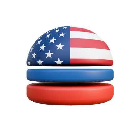 American Burger  3D Icon