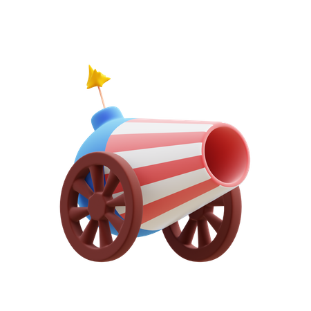 American cannon 3D Illustration