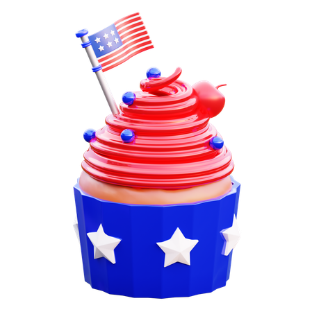 American Cupcake  3D Icon