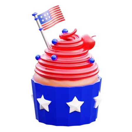 American Cupcake  3D Icon