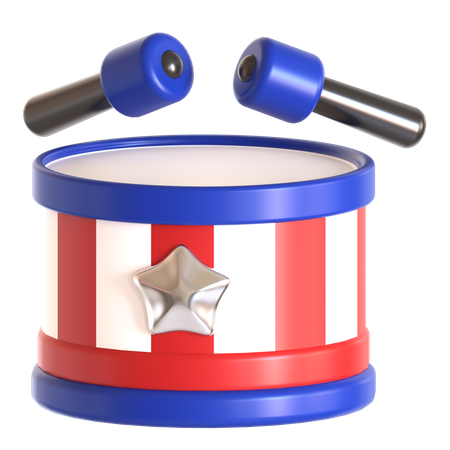 アメリカンドラム  3D Icon