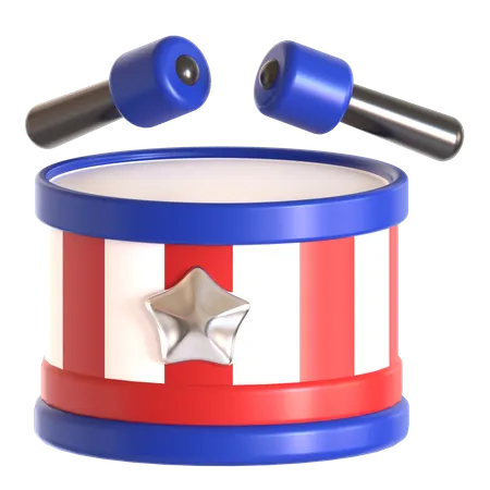 アメリカンドラム  3D Icon