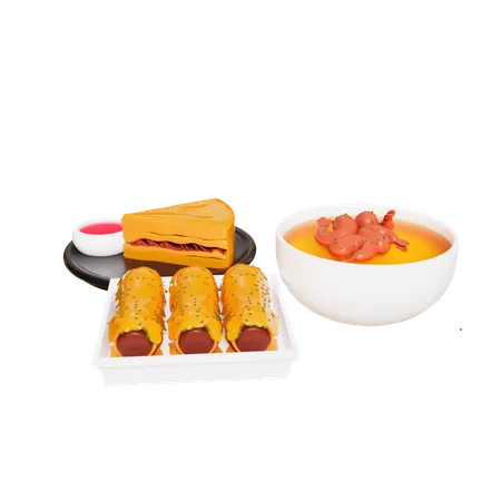 American feast  3D Icon
