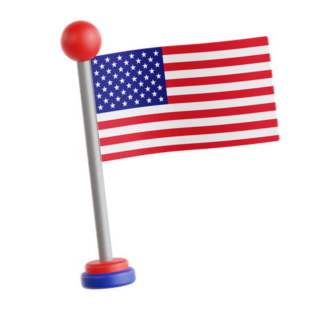 American Flag  3D Icon