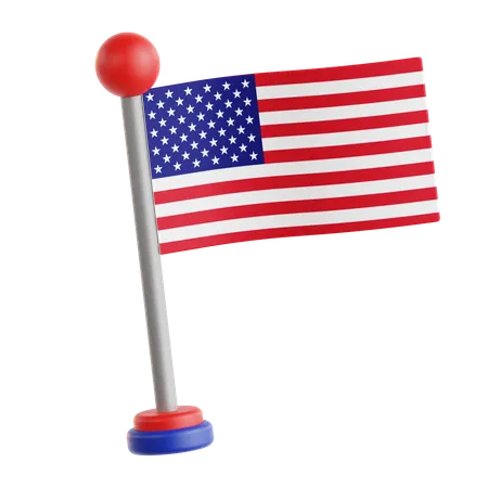 American Flag  3D Icon