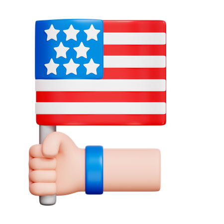 American Flag  3D Icon