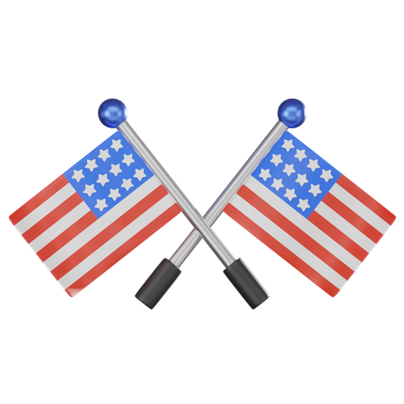 American Flag  3D Icon