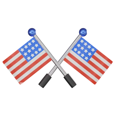 American Flag  3D Icon