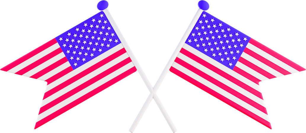 American Flag  3D Icon