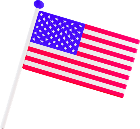 American Flag  3D Icon