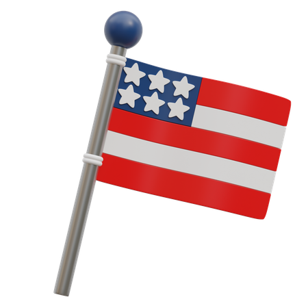 American Flag  3D Icon