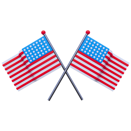 American Flag  3D Icon