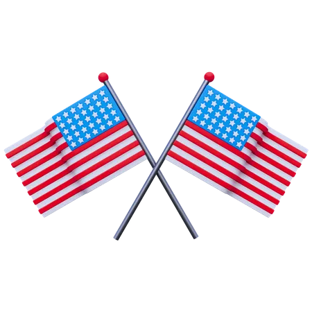 American Flag  3D Icon