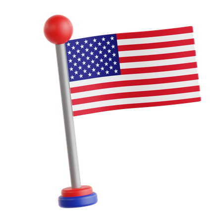 American Flag  3D Icon