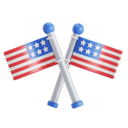 American Flag  3D Icon