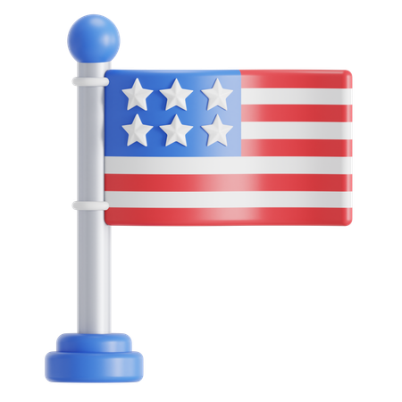 American Flag  3D Icon
