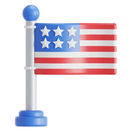 American Flag  3D Icon