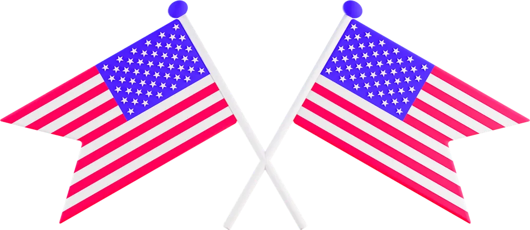 American Flag  3D Icon