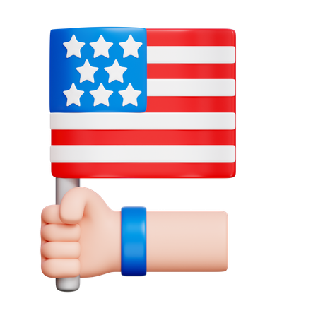 American Flag  3D Icon