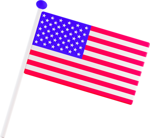 American Flag  3D Icon