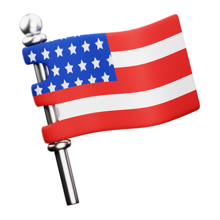 American Flag  3D Icon