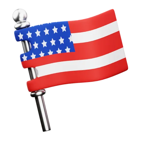 American Flag  3D Icon