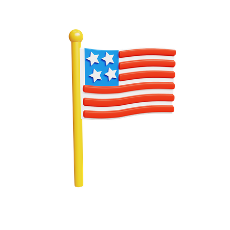 American Flag  3D Icon