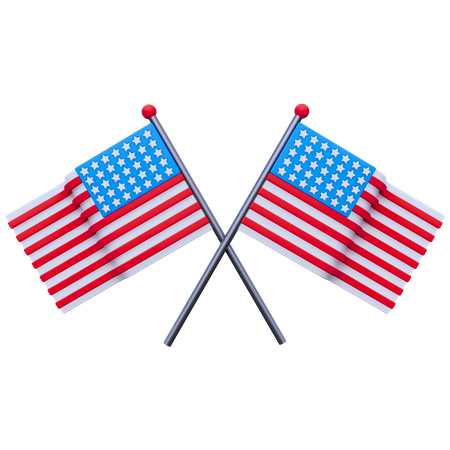 American Flag  3D Icon