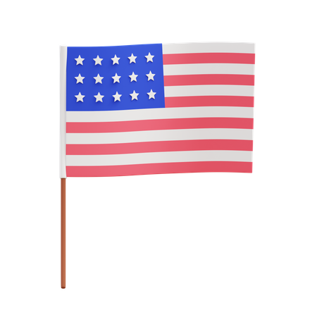 American Flag 3D Icon