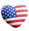 American Flag Heart