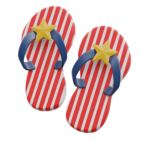 American Flip Flops  3D Icon