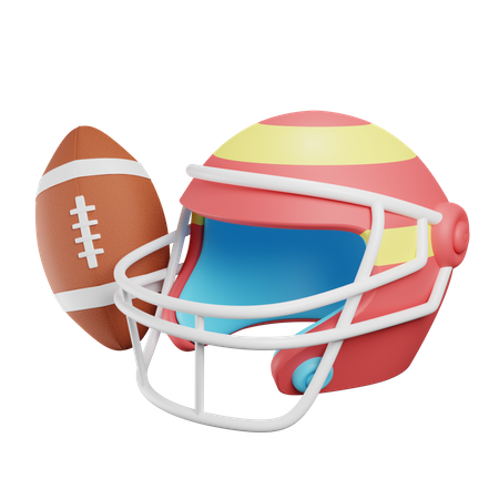 American Football  3D Illustration