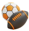 American Football And Soccer Ball
