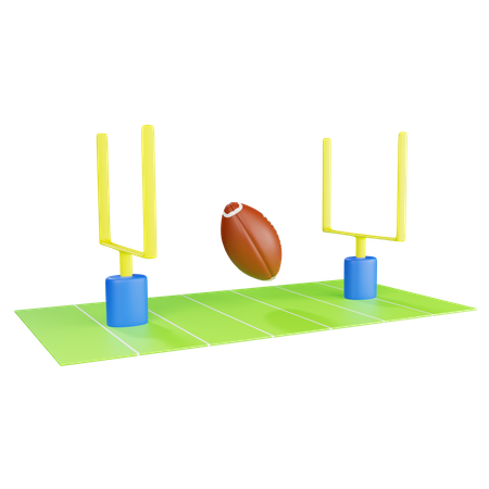 American Football Field  3D Icon