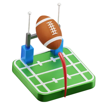 American Football Field  3D Icon