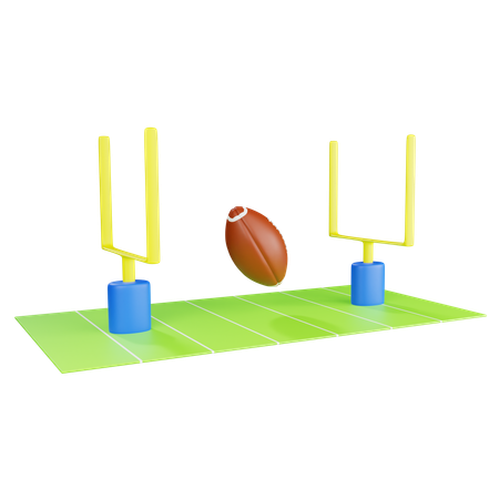American Football Field  3D Icon