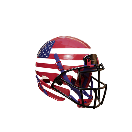 American football helmet  3D Icon