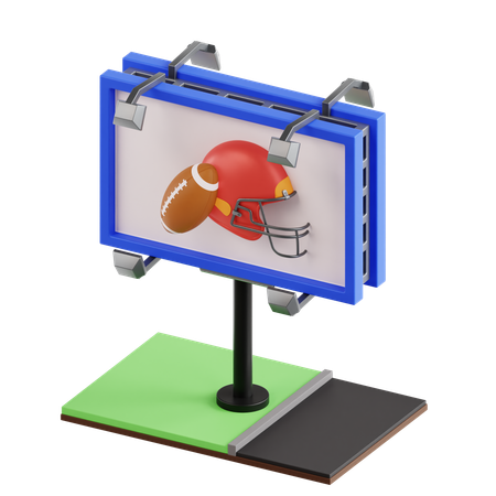 American Football Match  3D Icon