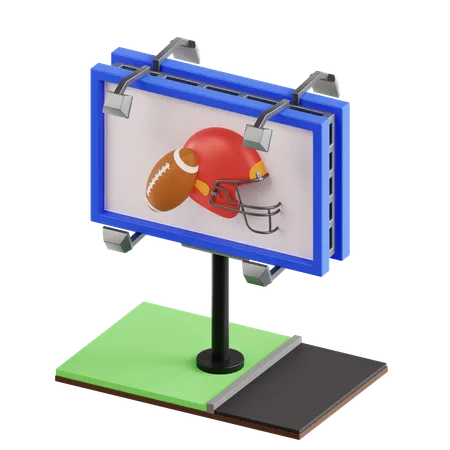 American Football Match  3D Icon