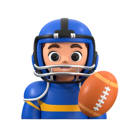 American Football Player  3D Icon