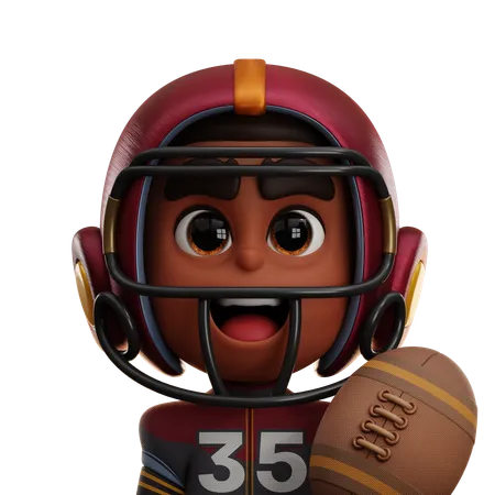 American Football Player  3D Icon