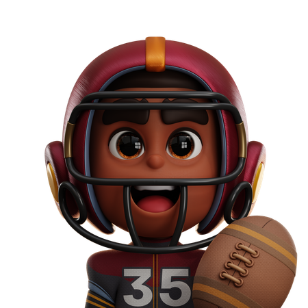 AMERICAN FOOTBALL PLAYER  3D Icon