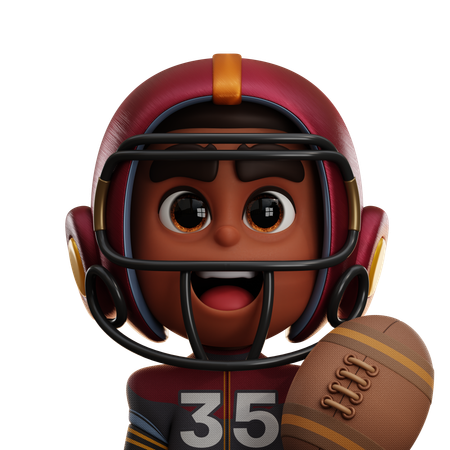 AMERICAN FOOTBALL PLAYER  3D Icon