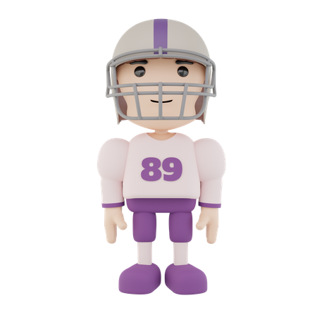 American football player  3D Illustration